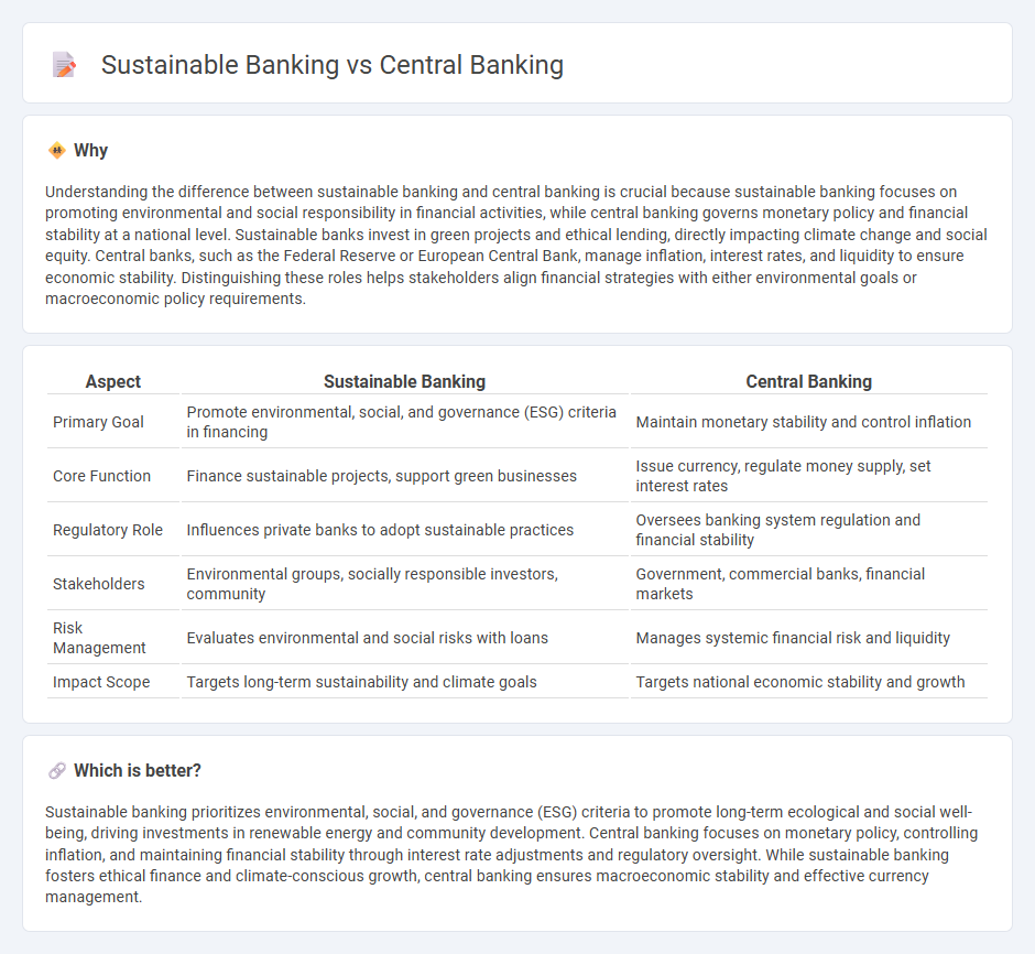 Sustainable Banking vs Central Banking in Banking