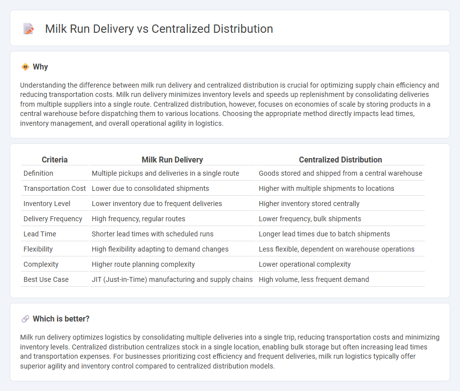 Milk Run Delivery vs Centralized Distribution in Logistics