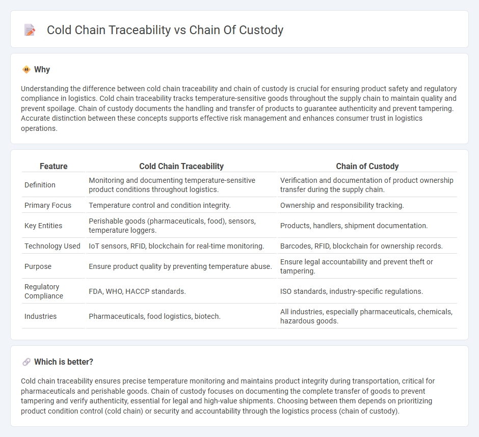 Cold Chain Traceability vs Chain Of Custody in Logistics