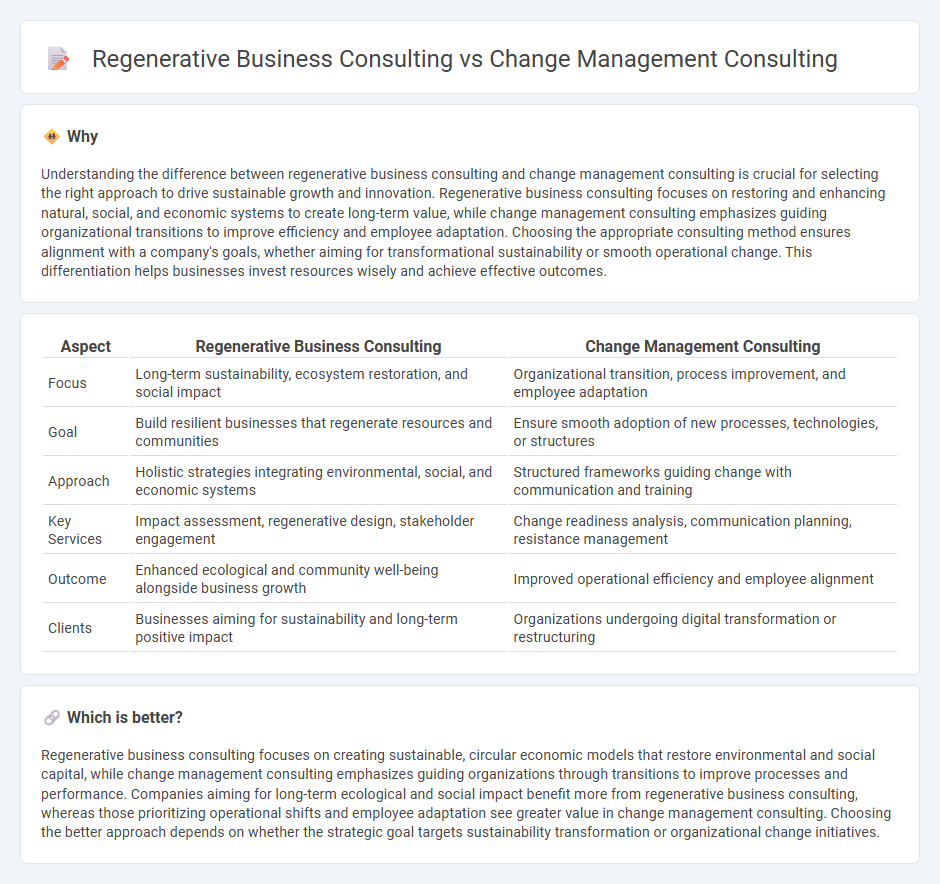 Regenerative Business Consulting vs Change Management Consulting in Consulting