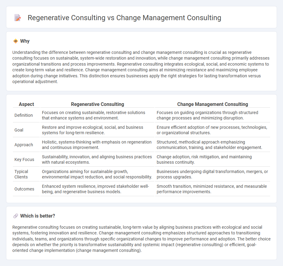 Regenerative Consulting vs Change Management Consulting in Consulting