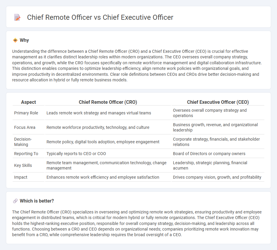 Chief Remote Officer vs Chief Executive Officer in Management