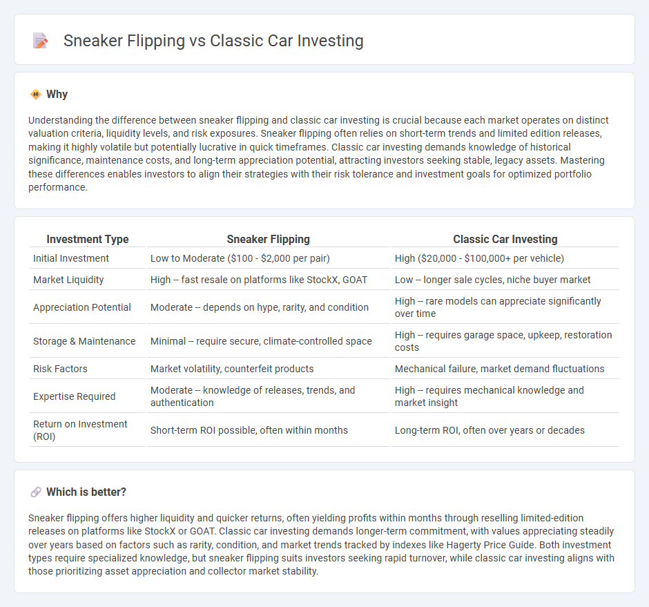 Sneaker Flipping vs Classic Car Investing in Investment