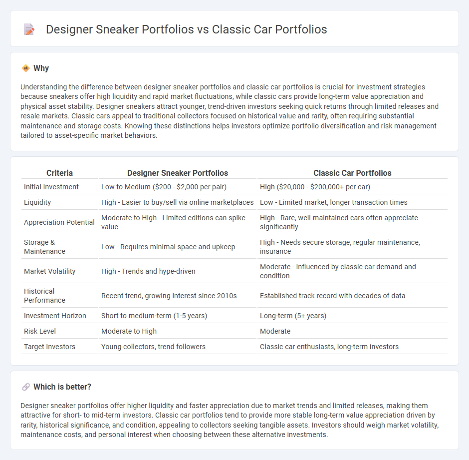 Designer Sneaker Portfolios vs Classic Car Portfolios in Investment