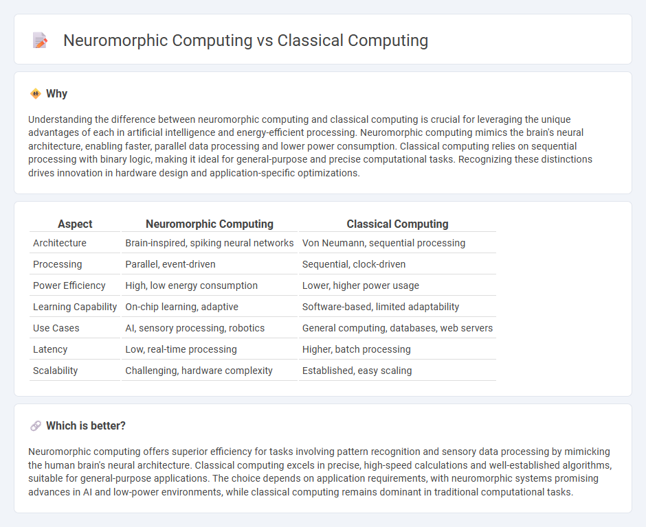 Neuromorphic Computing vs Classical Computing in Technology