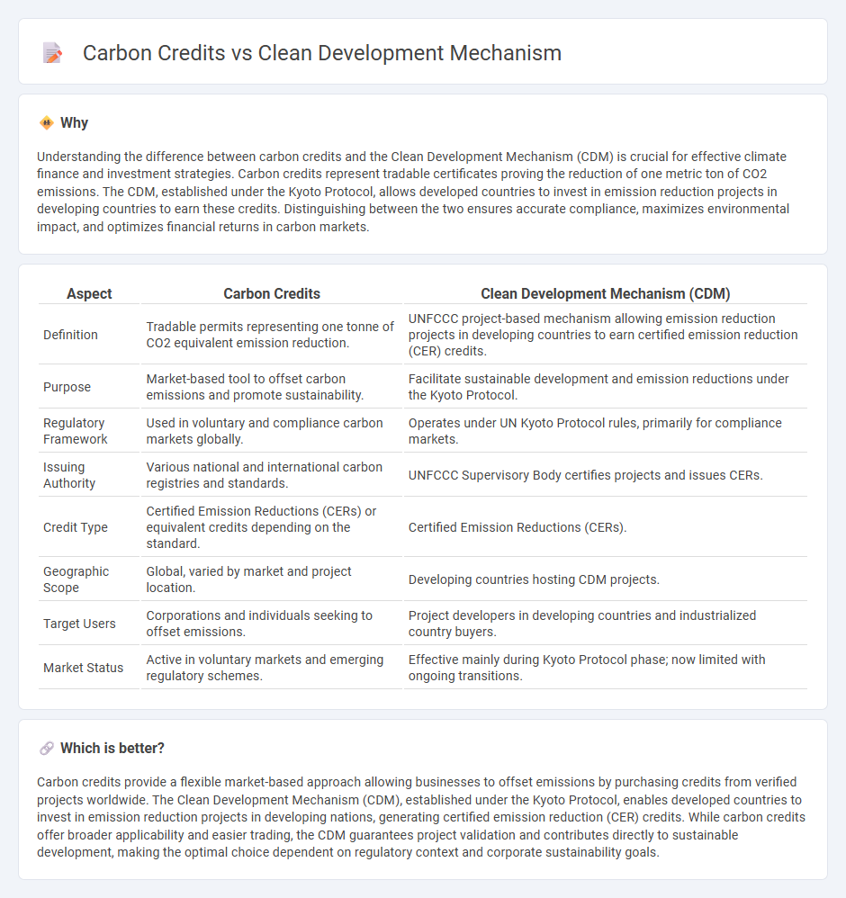 Carbon Credits vs Clean Development Mechanism in Finance