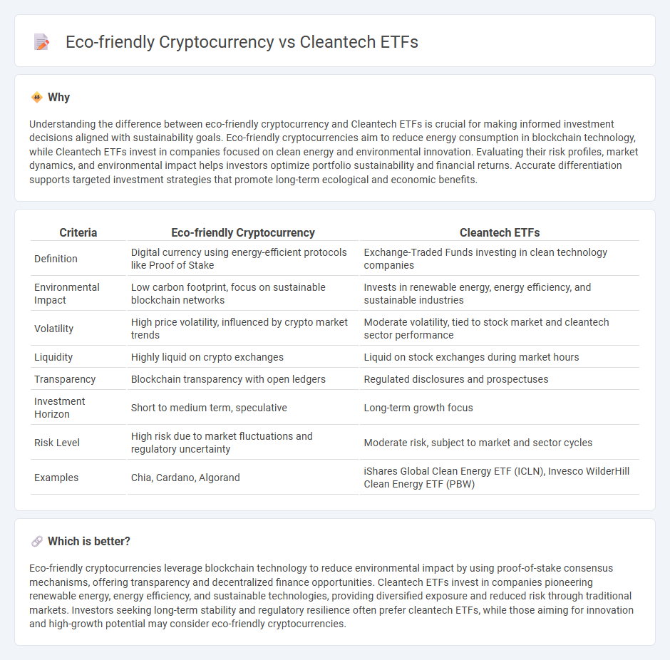 Eco-Friendly Cryptocurrency vs Cleantech Etfs in Investment
