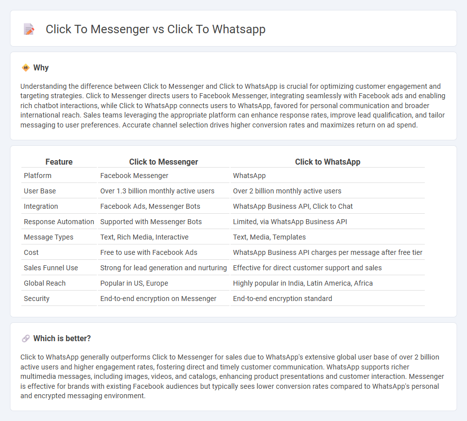 Click To Messenger vs Click To Whatsapp in Sales