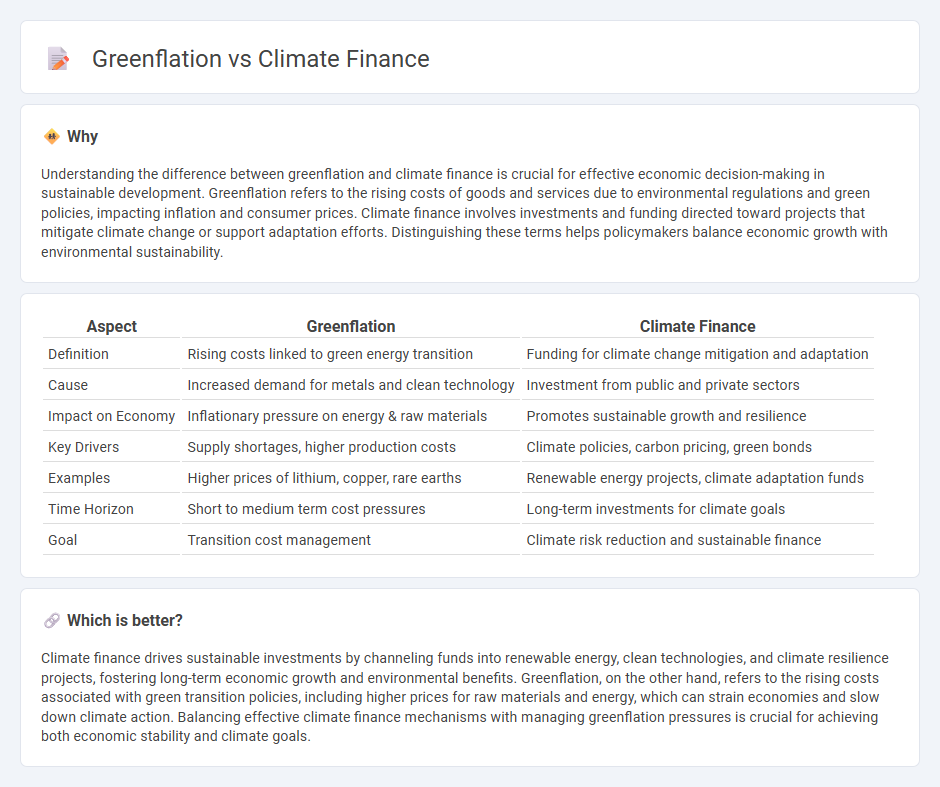Greenflation vs Climate Finance in Economy