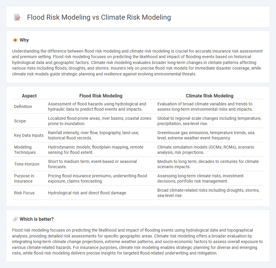 Flood Risk Modeling vs Climate Risk Modeling in Insurance
