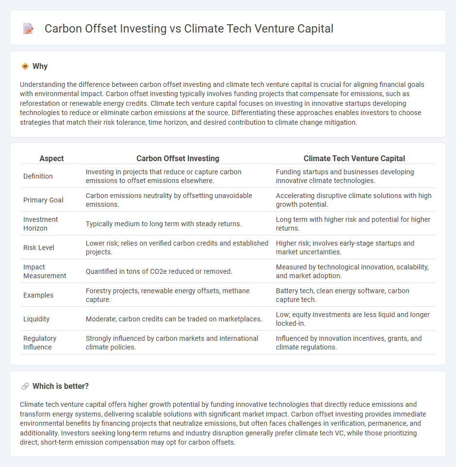 Carbon Offset Investing vs Climate Tech Venture Capital in Investment