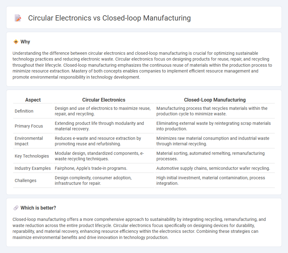 Circular Electronics vs Closed-Loop Manufacturing in Technology