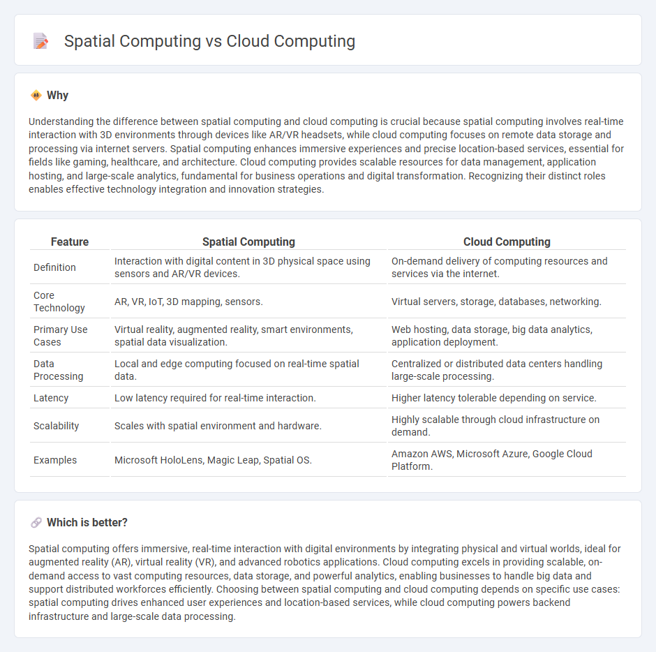 Spatial Computing vs Cloud Computing in Technology
