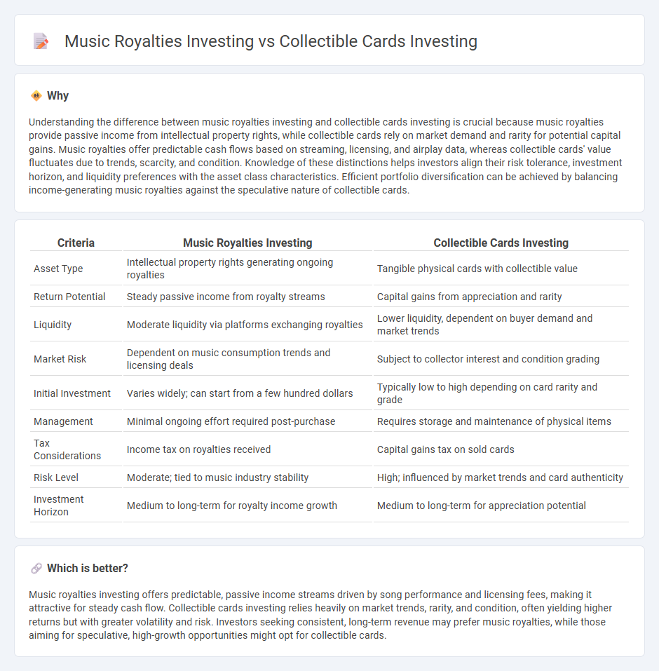 Music Royalties Investing vs Collectible Cards Investing in Investment