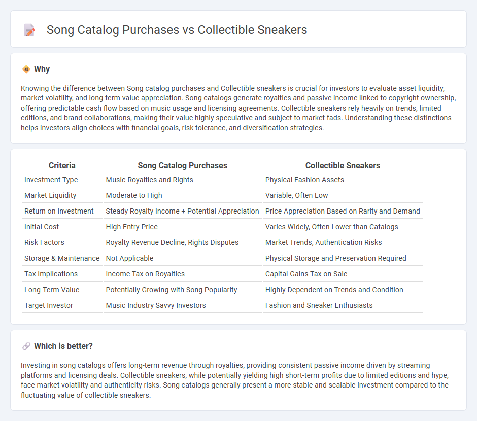 Song Catalog Purchases vs Collectible Sneakers in Investment