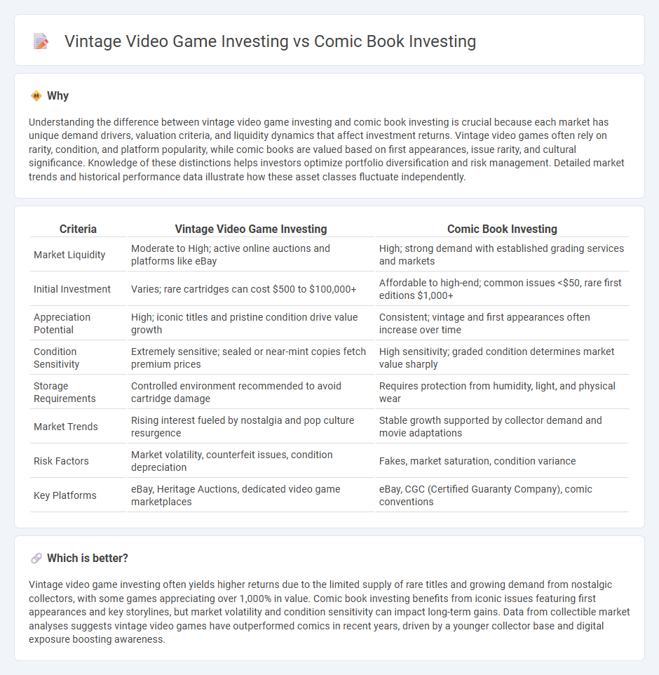 Vintage Video Game Investing vs Comic Book Investing in Investment