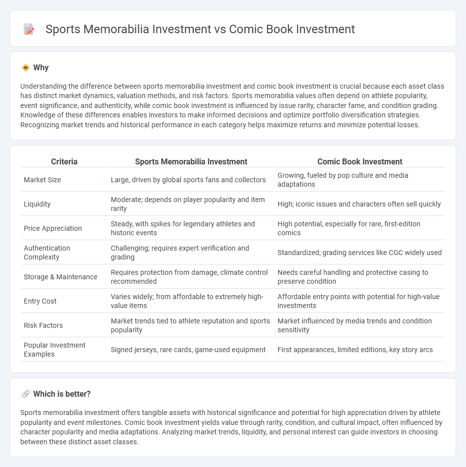 Sports Memorabilia Investment vs Comic Book Investment in Investment