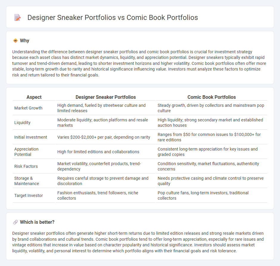 Designer Sneaker Portfolios vs Comic Book Portfolios in Investment