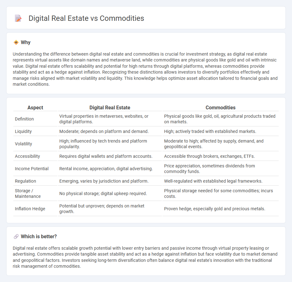 Digital Real Estate vs Commodities in Investment