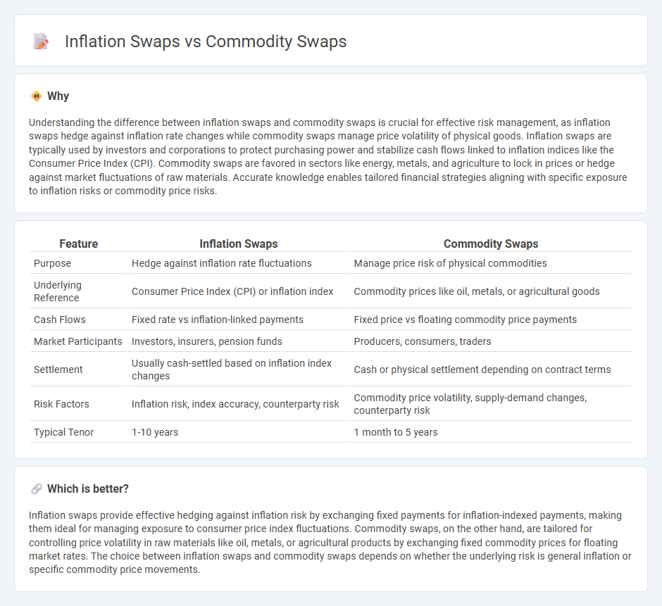 Inflation Swaps vs Commodity Swaps in Finance