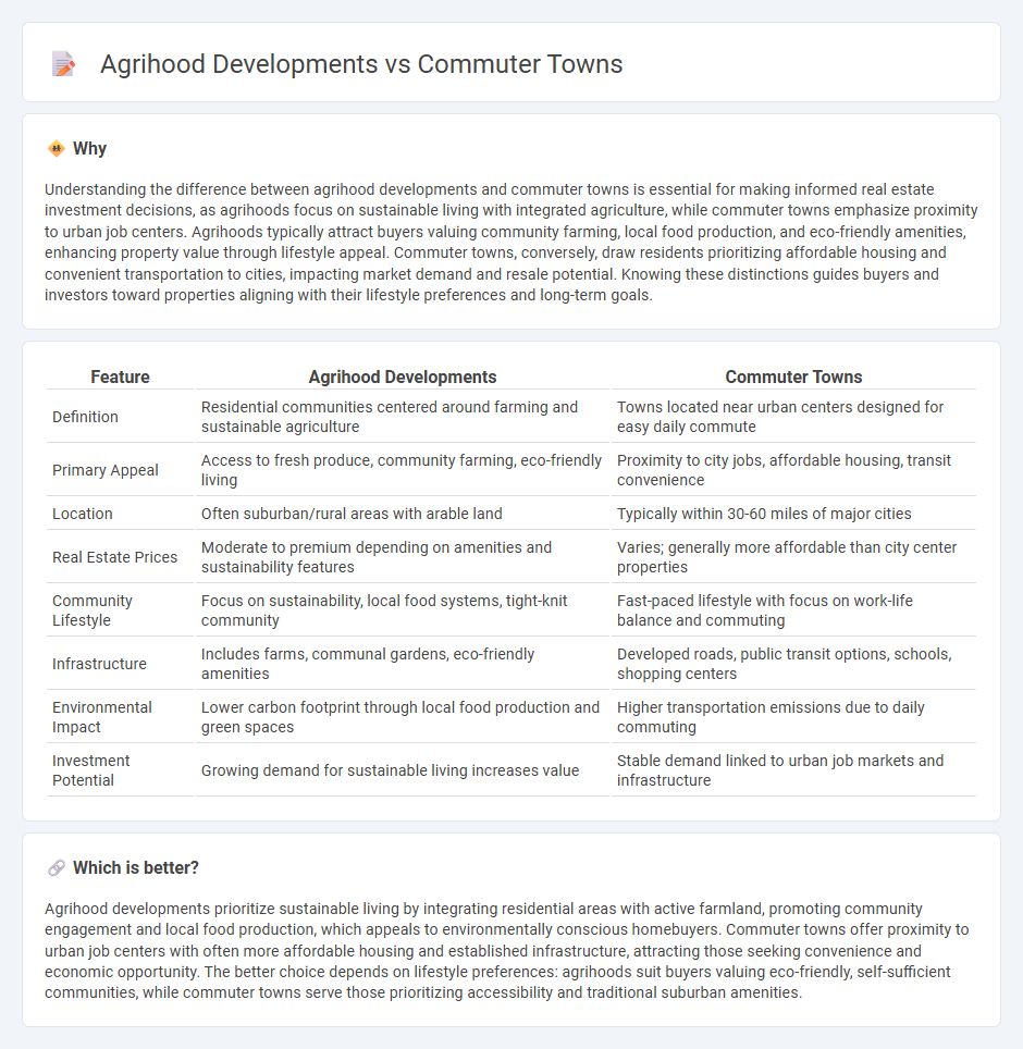 Agrihood Developments vs Commuter Towns in Real Estate