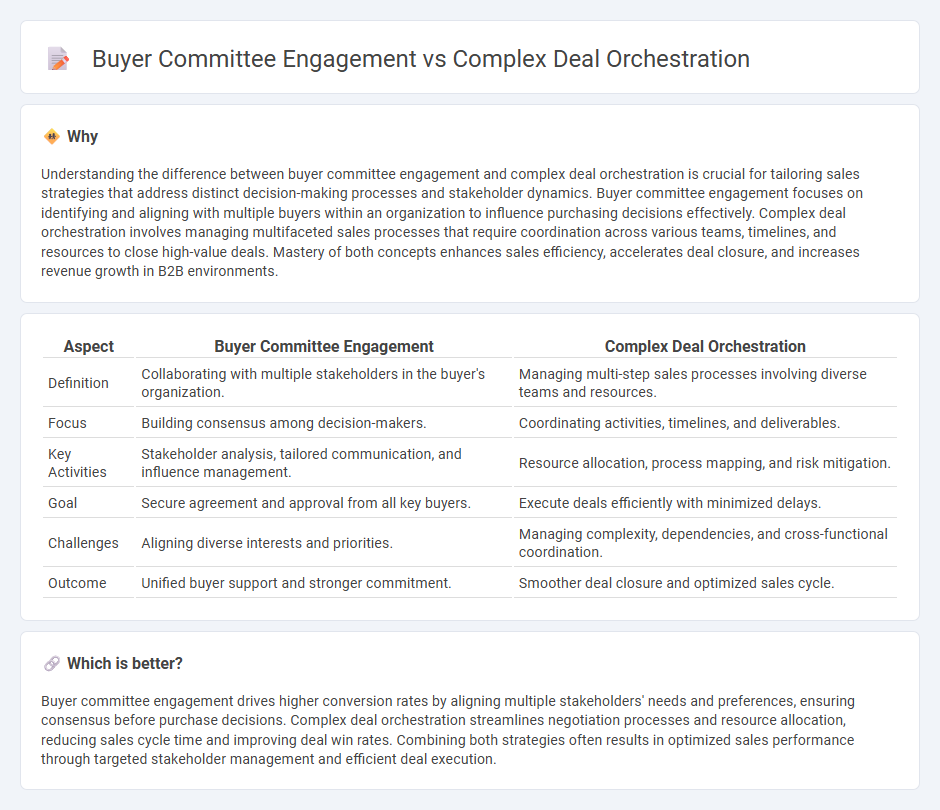 Buyer Committee Engagement vs Complex Deal Orchestration in Sales