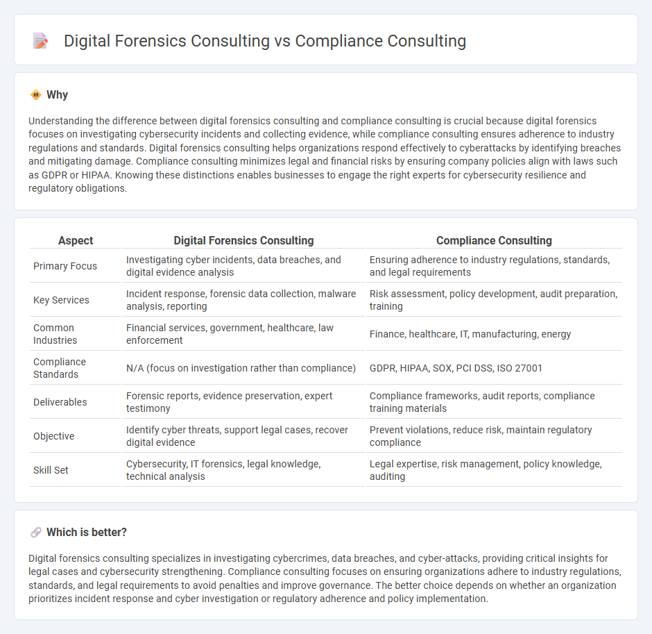 Digital Forensics Consulting vs Compliance Consulting in Consulting