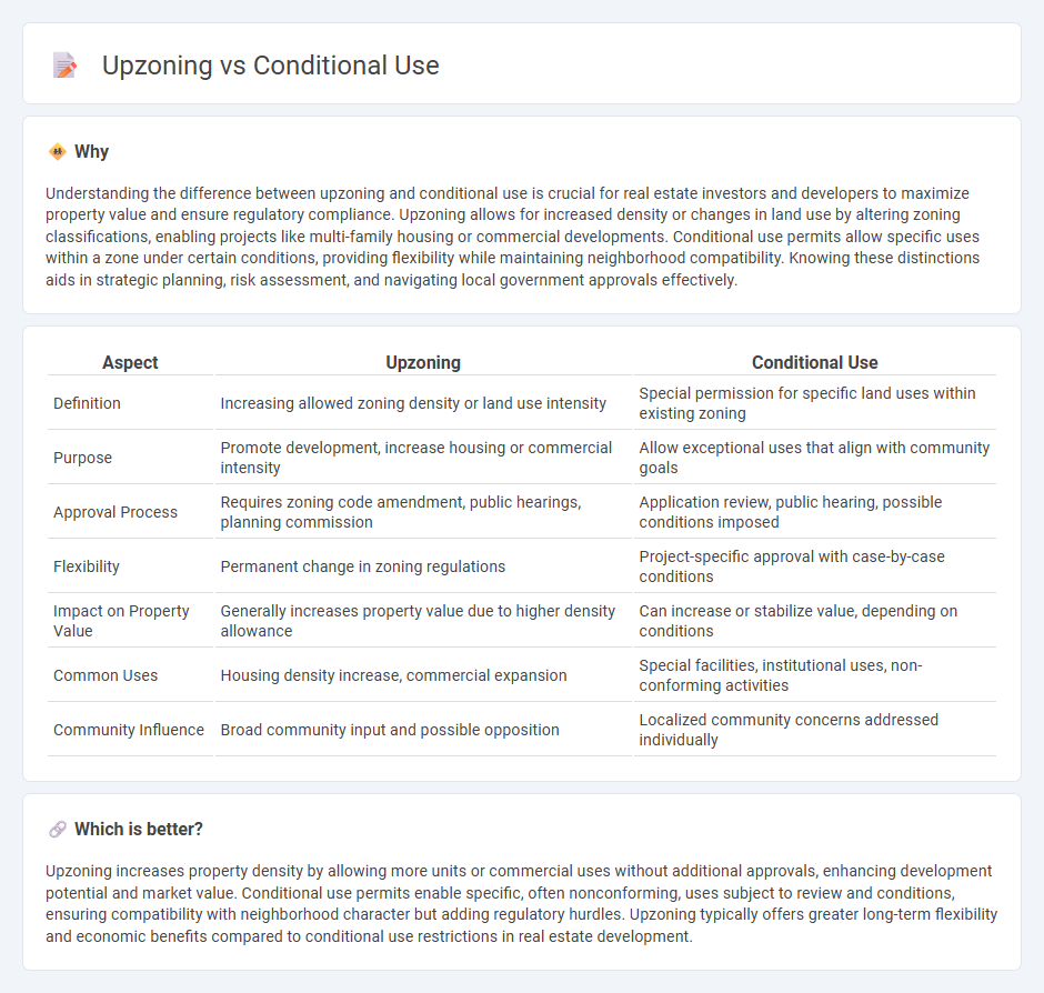 Upzoning vs Conditional Use in Real Estate