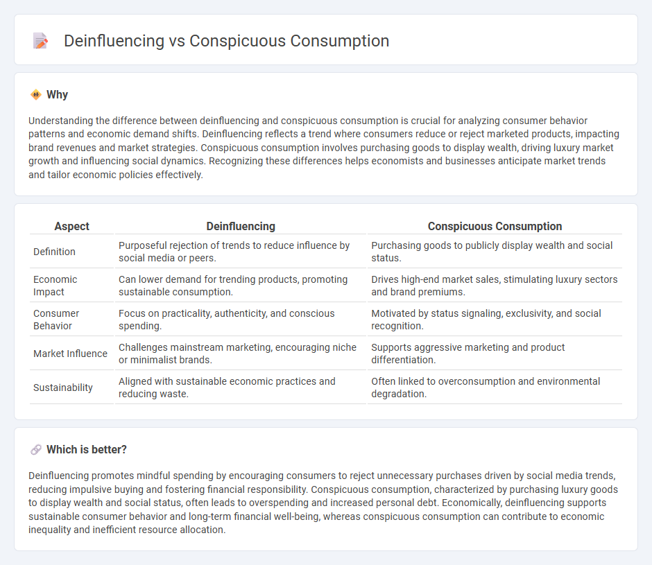 Deinfluencing vs Conspicuous Consumption in Economy
