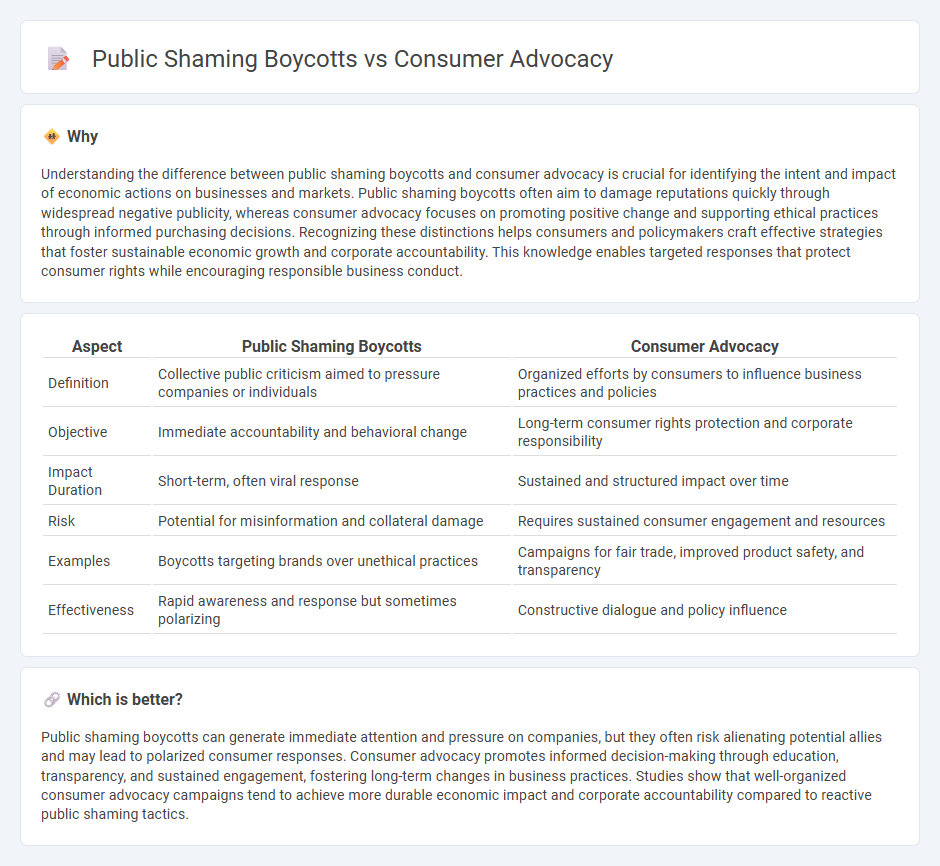 Public Shaming Boycotts vs Consumer Advocacy in Economy