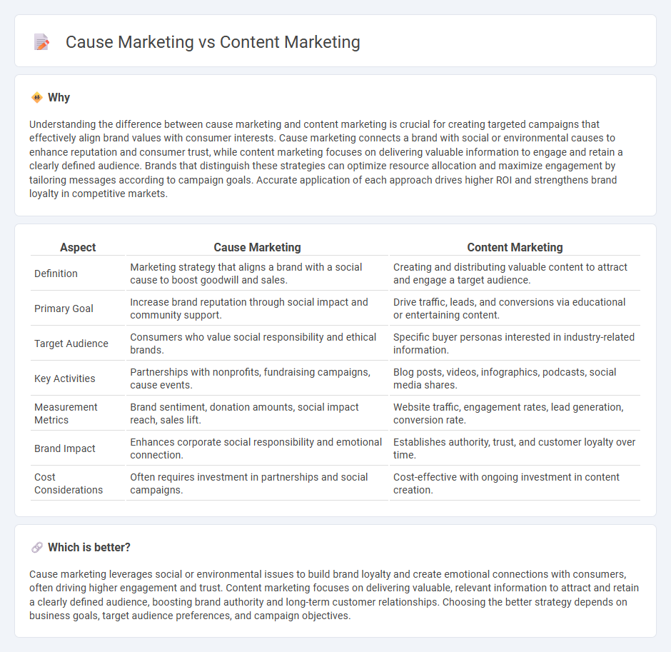 Cause Marketing vs Content Marketing in Marketing