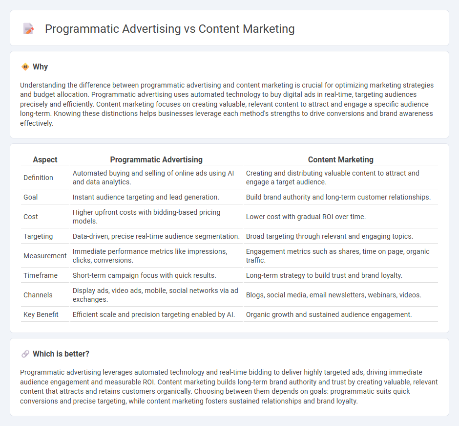 Programmatic Advertising vs Content Marketing in Marketing
