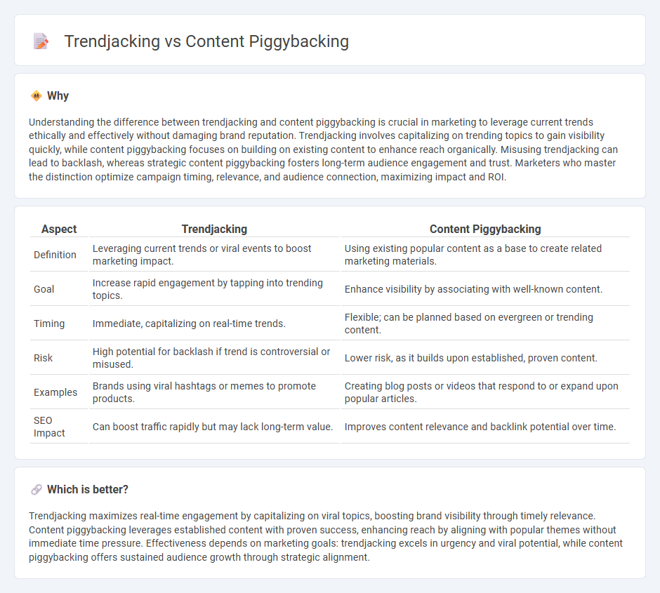Trendjacking vs Content Piggybacking in Marketing
