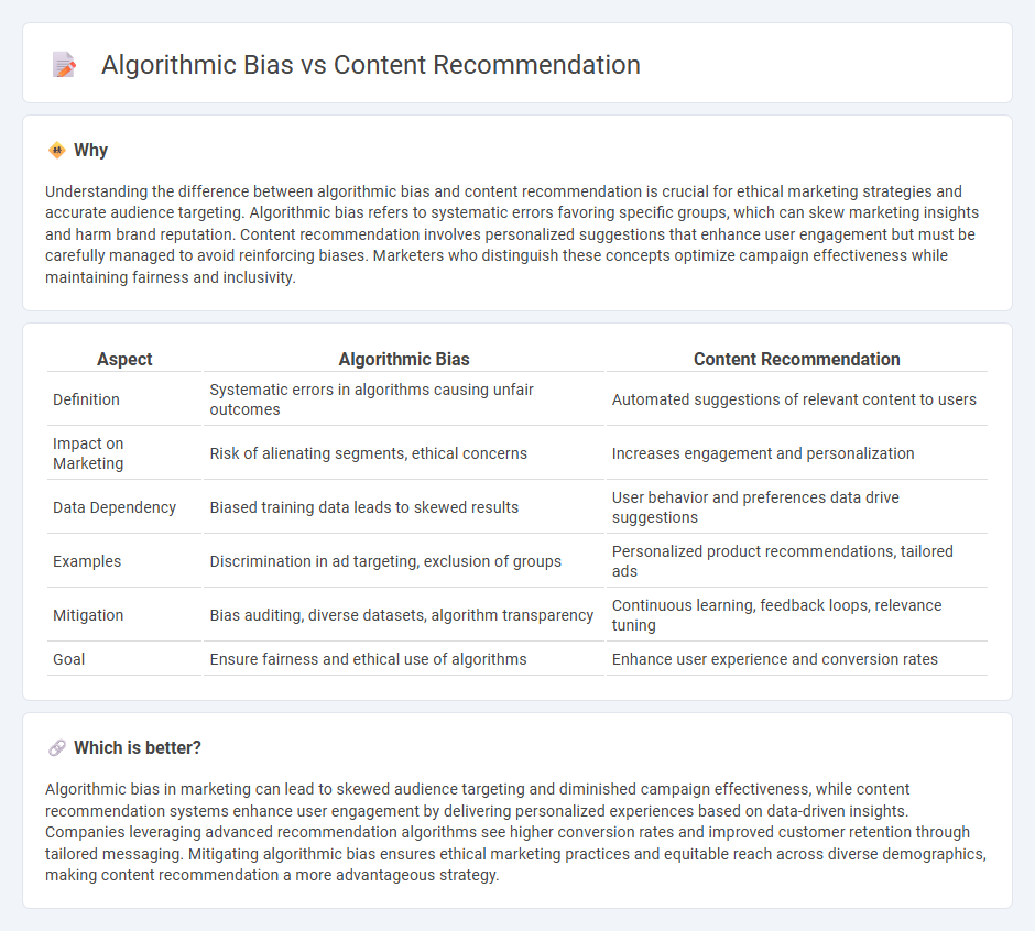 Algorithmic Bias vs Content Recommendation in Marketing