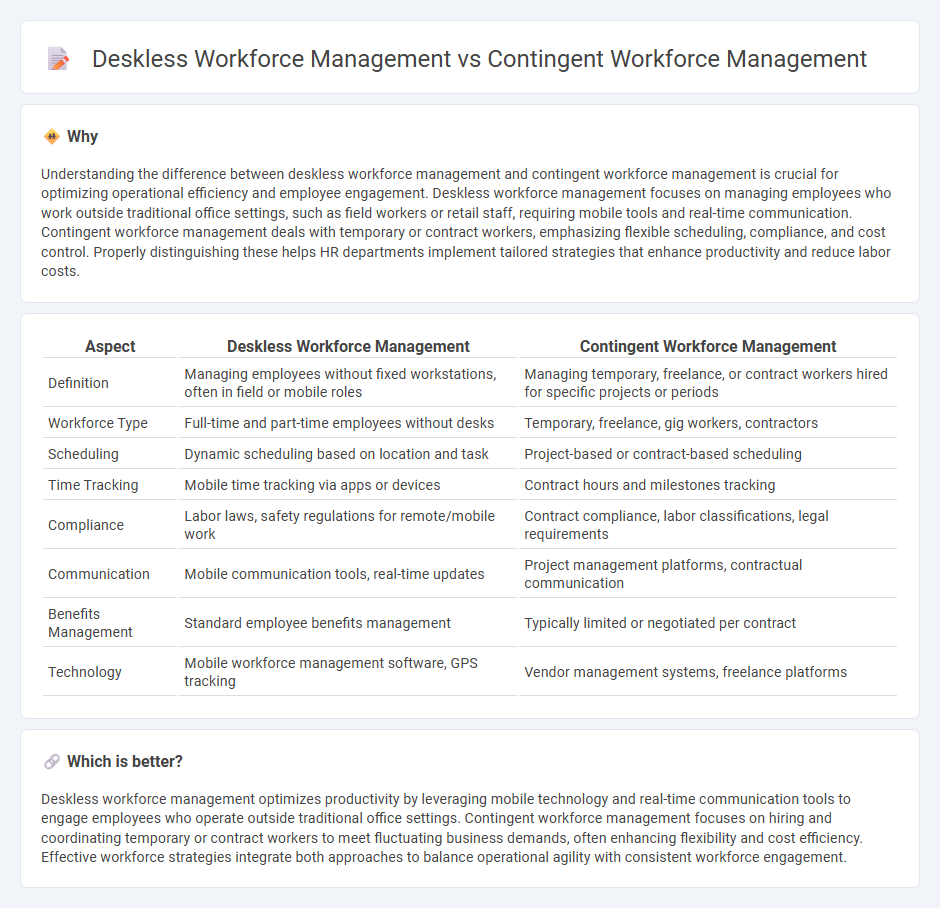 Deskless Workforce Management vs Contingent Workforce Management in Human Resources