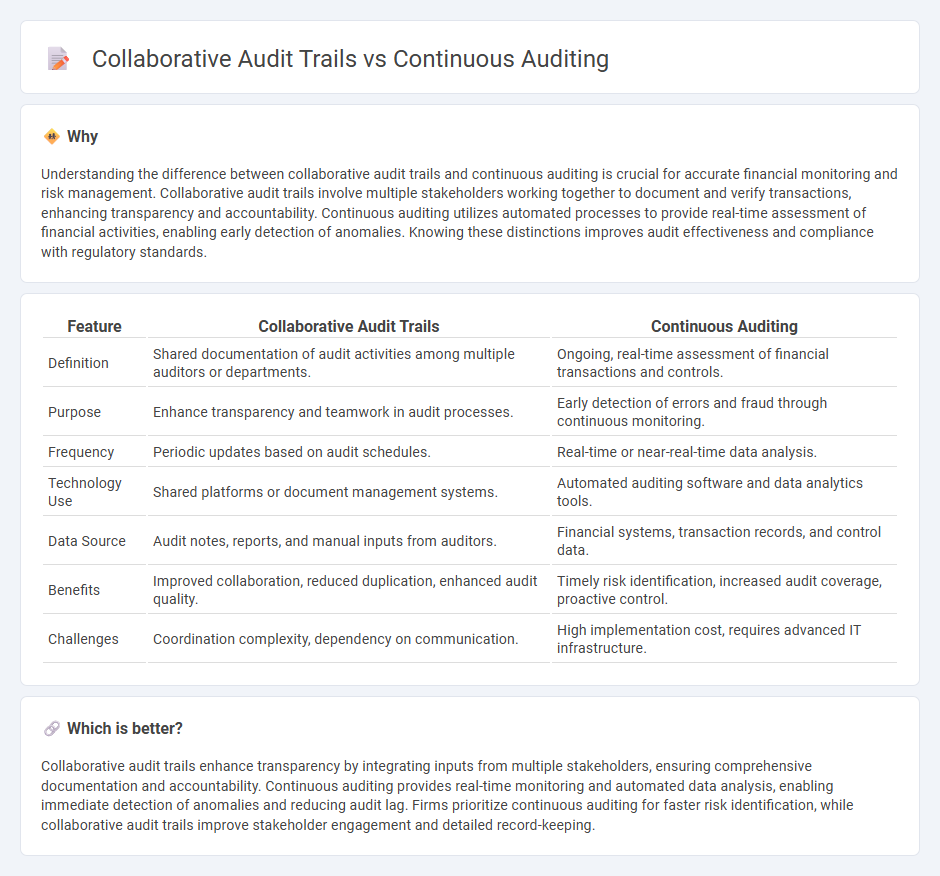Collaborative Audit Trails vs Continuous Auditing in Accounting