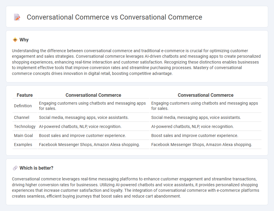 Conversational Commerce vs Conversational Commerce in Commerce
