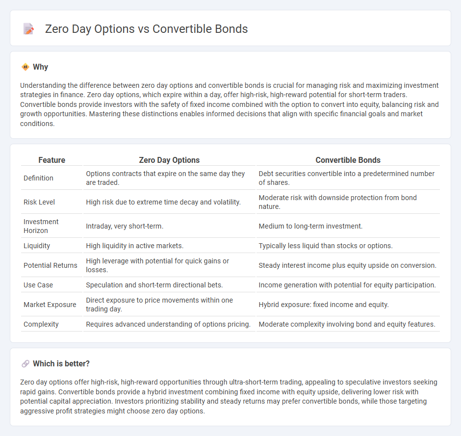 Zero Day Options vs Convertible Bonds in Finance