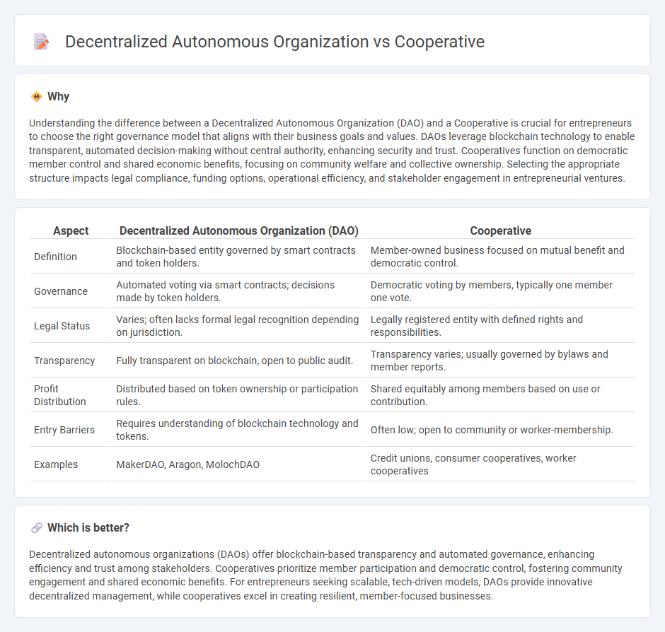 Decentralized Autonomous Organization vs Cooperative in Entrepreneurship