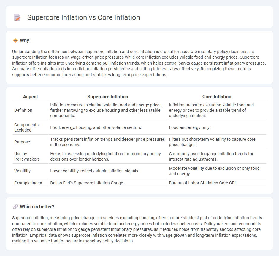 Supercore Inflation vs Core Inflation in Economy