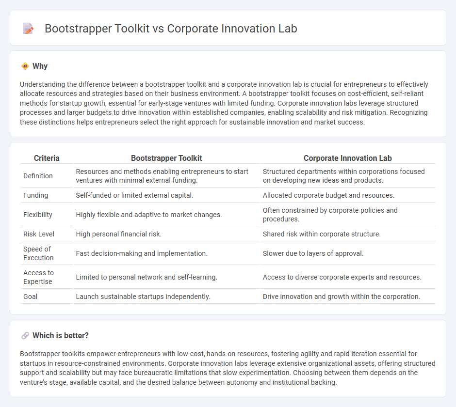 Bootstrapper Toolkit vs Corporate Innovation Lab in Entrepreneurship