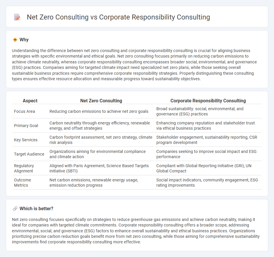 Net Zero Consulting vs Corporate Responsibility Consulting in Consulting