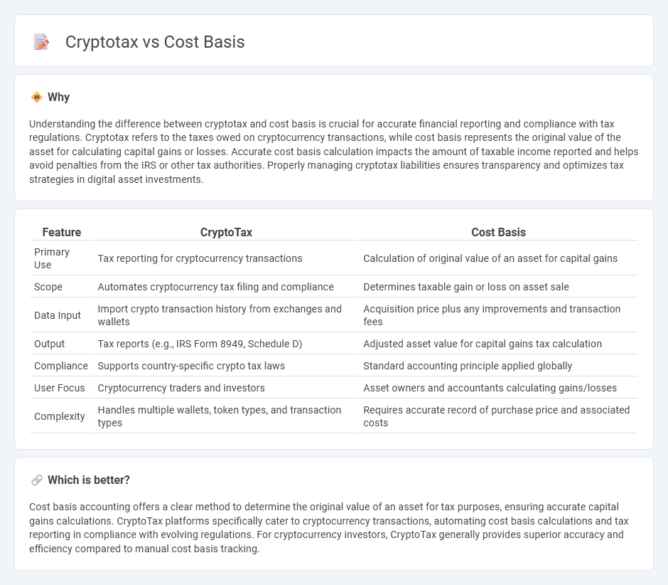 Cryptotax vs Cost Basis in Accounting