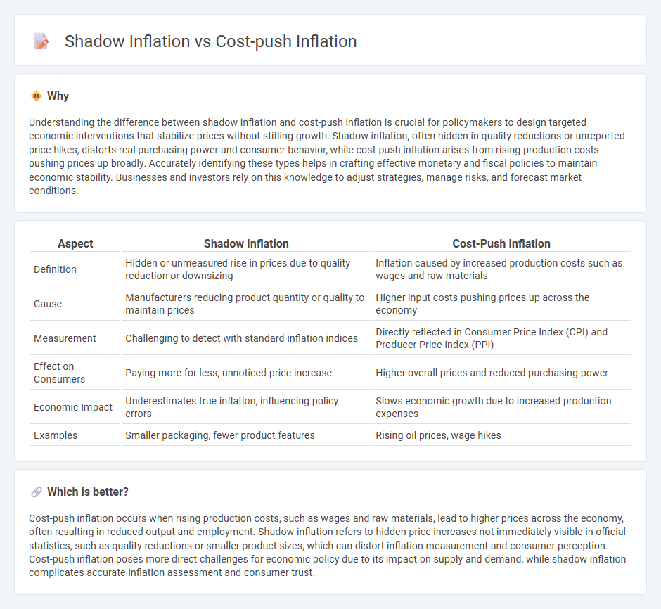 Shadow Inflation vs Cost-Push Inflation in Economy