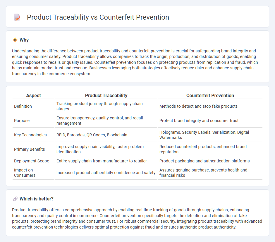 Product Traceability vs Counterfeit Prevention in Commerce