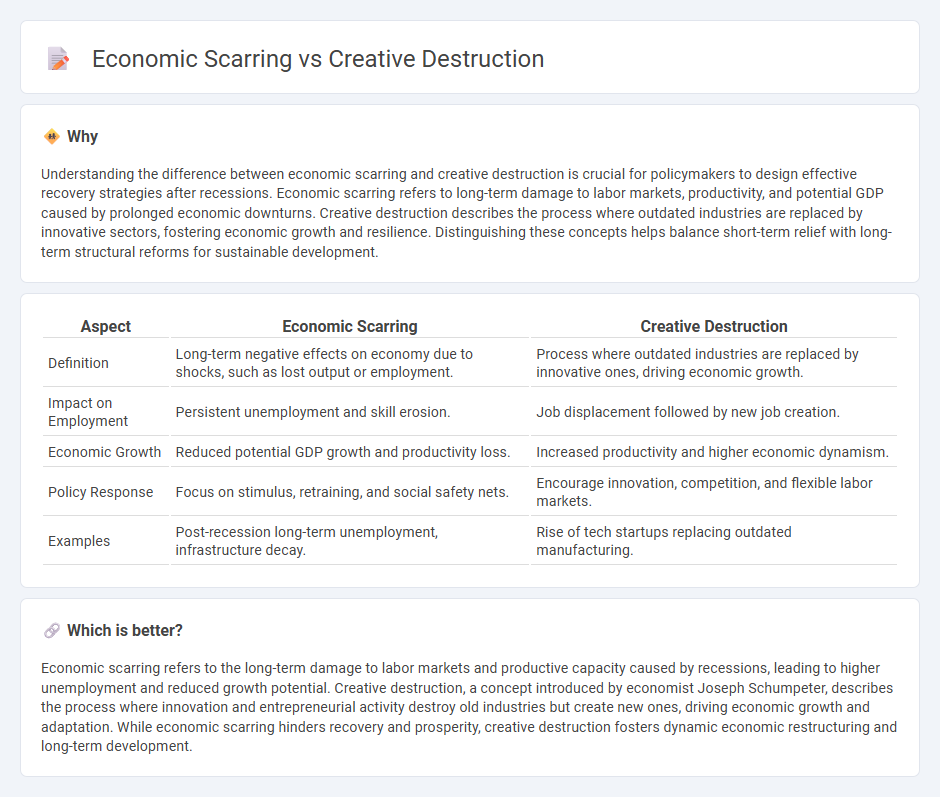 Economic Scarring vs Creative Destruction in Economy