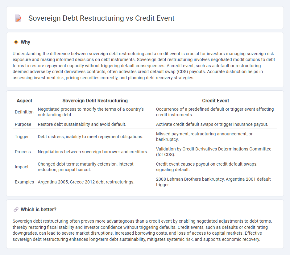 Sovereign Debt Restructuring vs Credit Event in Finance