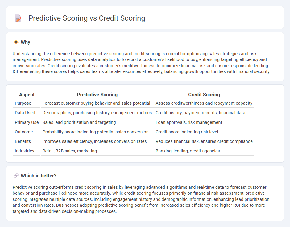 Predictive Scoring vs Credit Scoring in Sales