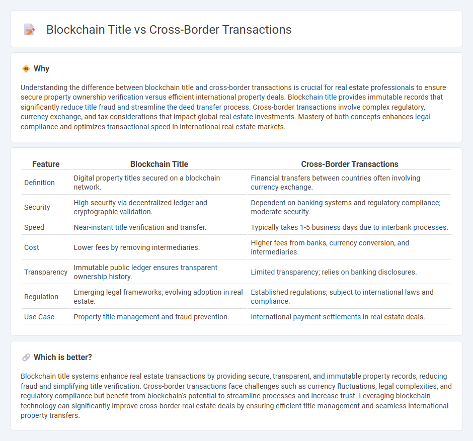 Blockchain Title vs Cross-Border Transactions in Real Estate