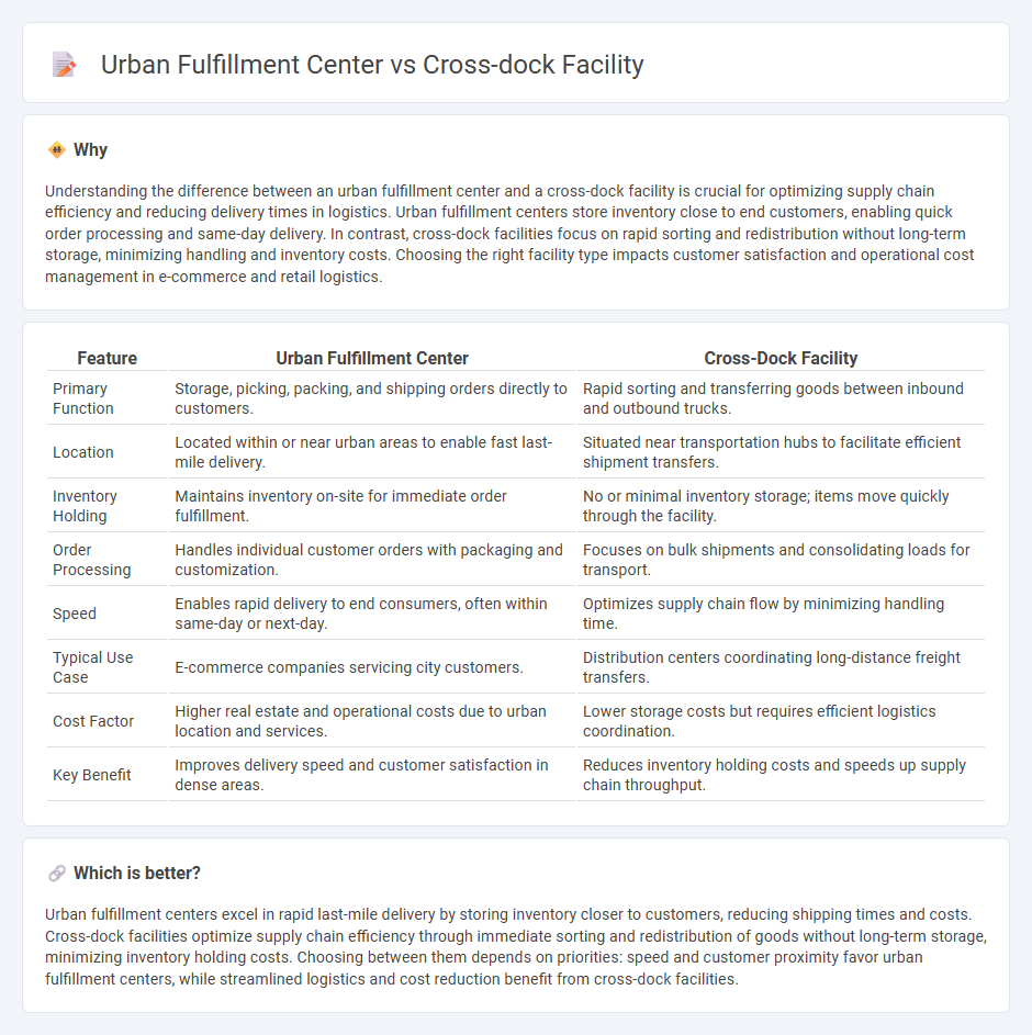 Urban Fulfillment Center vs Cross-Dock Facility in Logistics